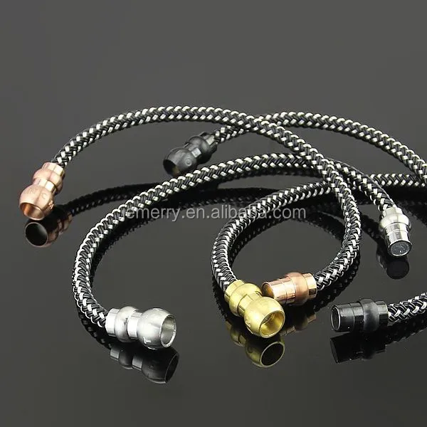 Design Fashion Health Energy Bracelet Bangle Men 316L Stainless Steel Bio Magnetic Bracelets Black Plated Bracelet Jewelry