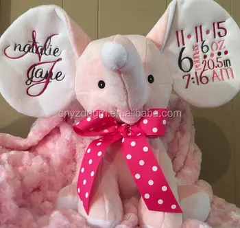 monogrammed stuffed elephant