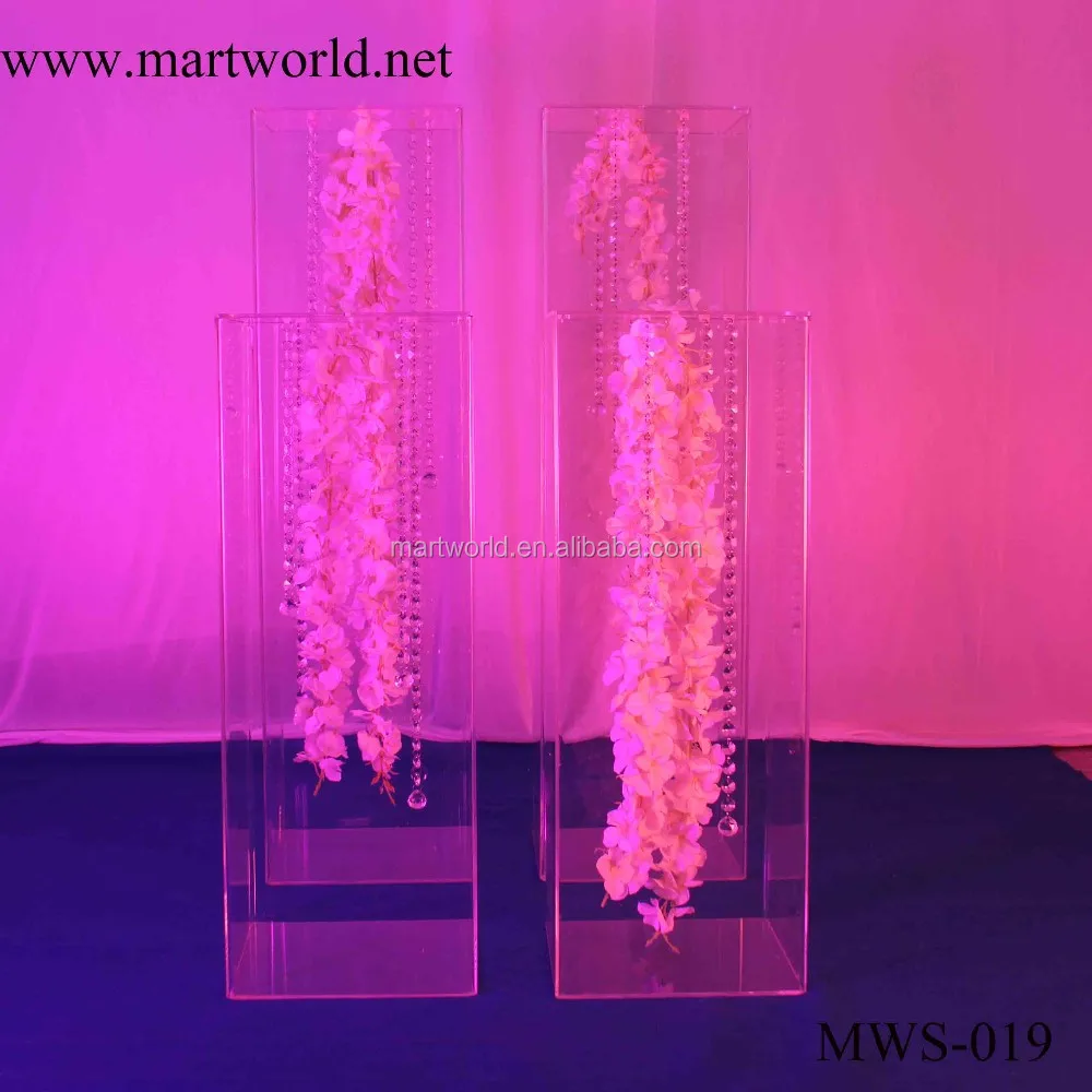 2019 New Design Weddings Decoration 80 Cm Height Transparent Acrylic