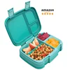 Bent go Fresh New Improved Leak-Proof Versatile 4-Compartment Bento-Style Lunch Box Ideal for Portion-Control BPA-Free Food-Safe
