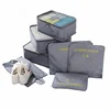 2019 Plain Colors Mesh And Waterproof Luggage organizer Set Compression 6pcs Packing Travel Cubes
