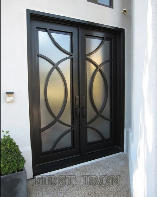 Modern Wrought Iron Double Door For Villa Buy Lowes Wrought Iron