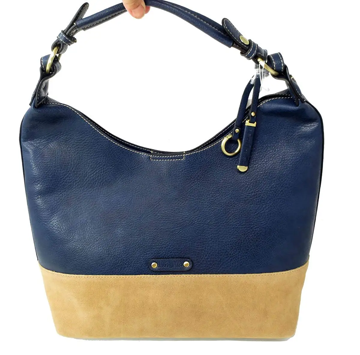 Navy Suede Handbag Find Deals On Line At Get Quotations Simply Noelle 5th Avenue Suede And Vegan Faux Leather Large Hobo Handbag In Navy