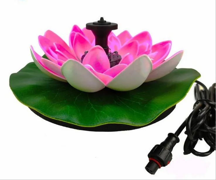 New Arrival Lotus Solar Fountain with LED Light for Garden Decoration/Back Yard
