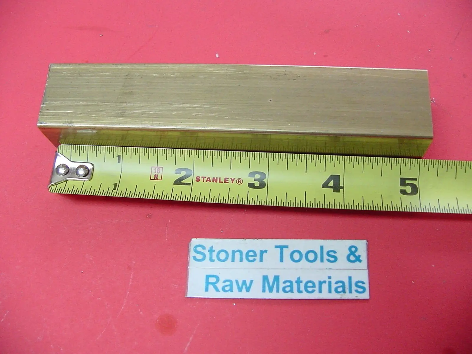 1/" x 1/" C360 BRASS SQUARE BAR 8/" long Solid 1.00/" Flat Mill Stock H02