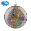 Peacock hanging glass Christmas ornament wholesale supplier