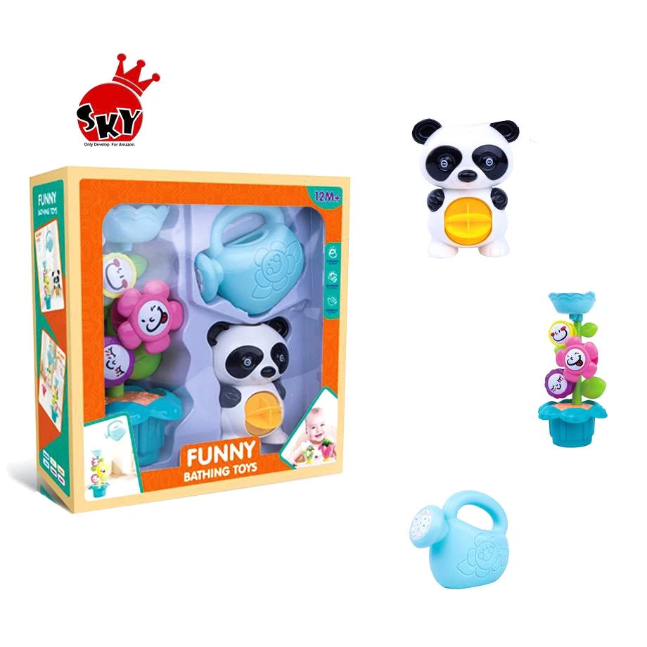 #panda Baby Shower Set Plastic Toy Bath Bathtub Game Toy Water Spray ...