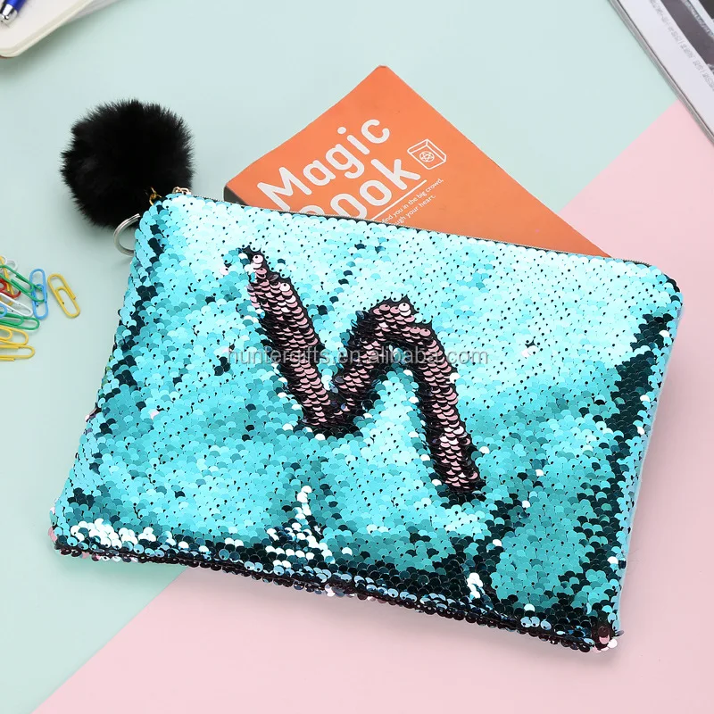 fuzzy makeup bag