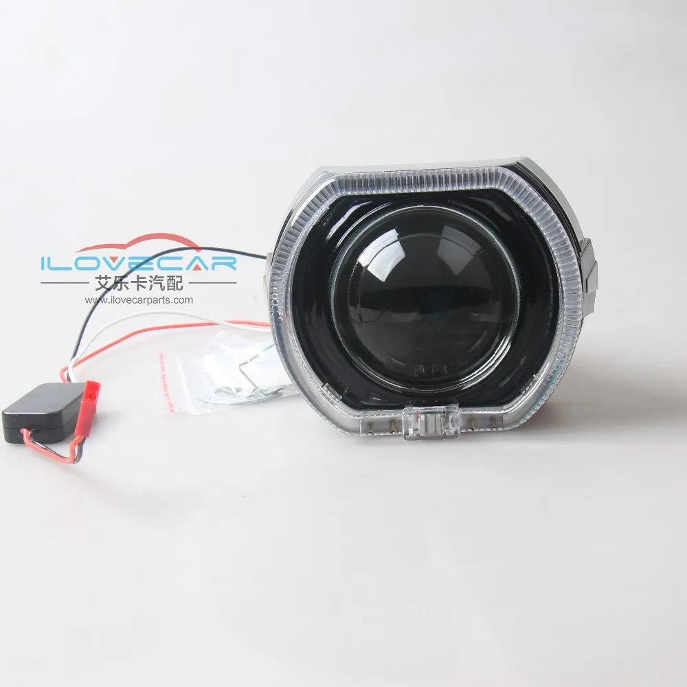 2.5inch Oem Retrofit Projector Lens Square Shrouds With Led Halos For