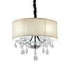 modern fancy transitional fabric art lampshade crystal chandelier lighting