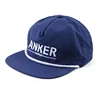 Waterproof Custom Navy Blue 5 Panel Soft Micro fiber Dry-Fit Snapback Rope Hat Wholesale