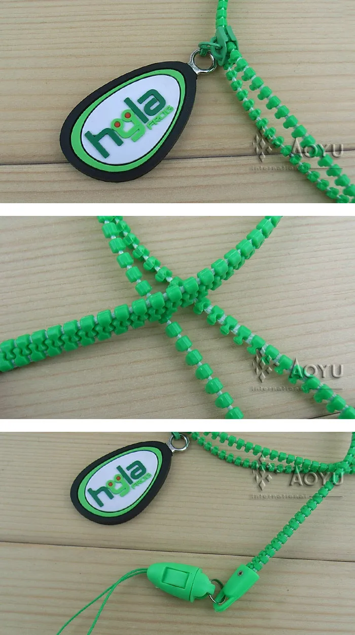 oem zipper lanyard Lanyard size 45cm 