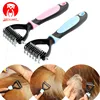 Pet Fur Knot Cutter Remove Rake Grooming Shedding Brush Comb Rake Dog Cat