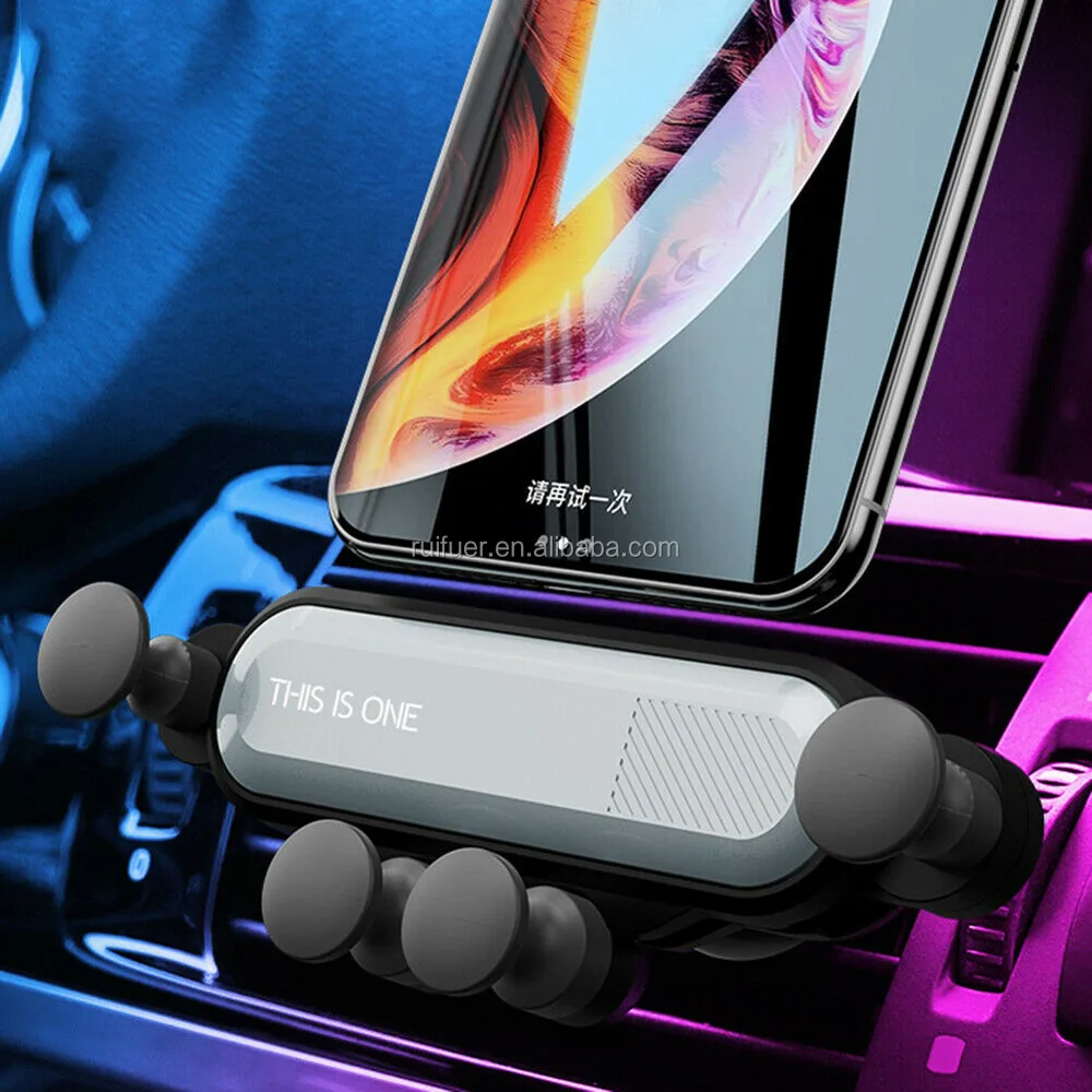 2019 new type 360 degree steering adjustment car air vent holder mini gravity car phone holder Cell Phone Holder .jpg