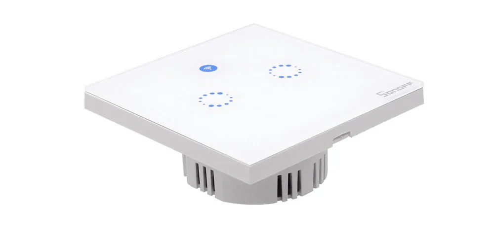 Sonoff T1 ue Smart Wifi mur interrupteur tactile 1 Gang 2 Gang tactile/WiFi/433 RF/APP télécommande contrôleur de maison intelligente travailler avec Alexa