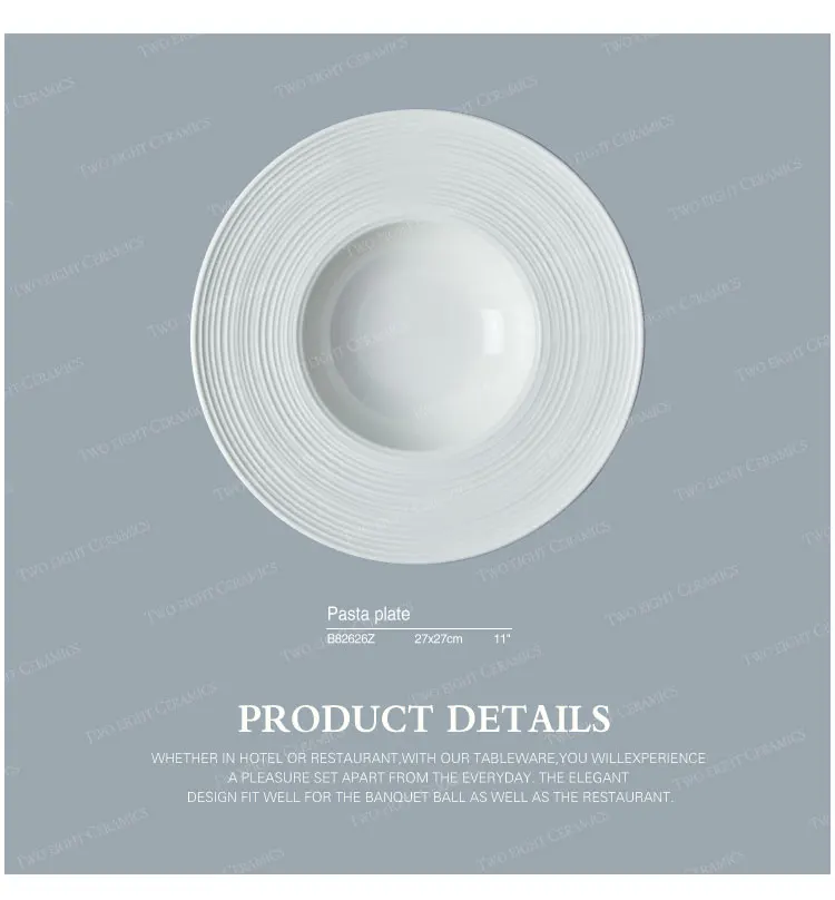 new design wholesale pasta plate personalized porcelain plates from China chaozhou