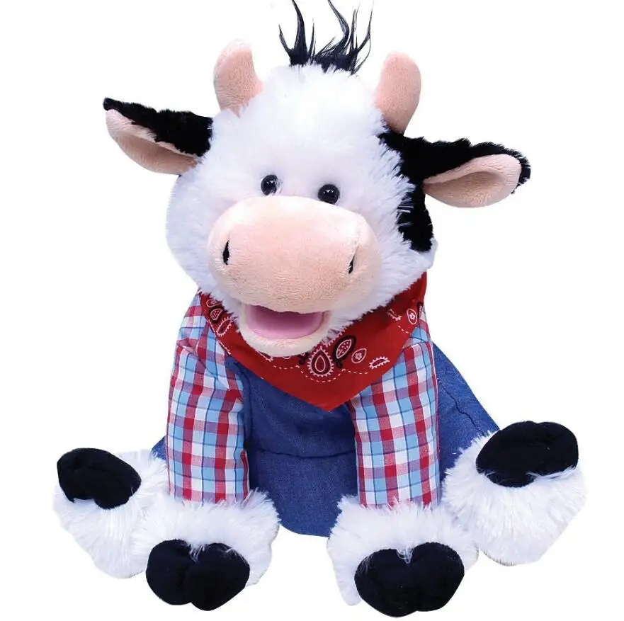 stuffed black cow