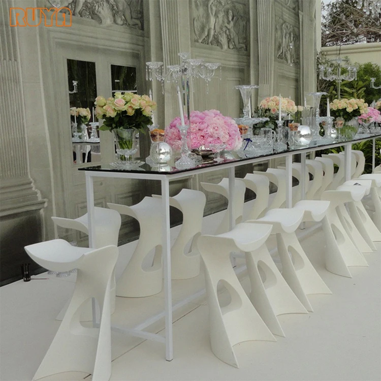 Fiberglass Koncord slide modern barstool for breakfast beside a table or garden quality time
