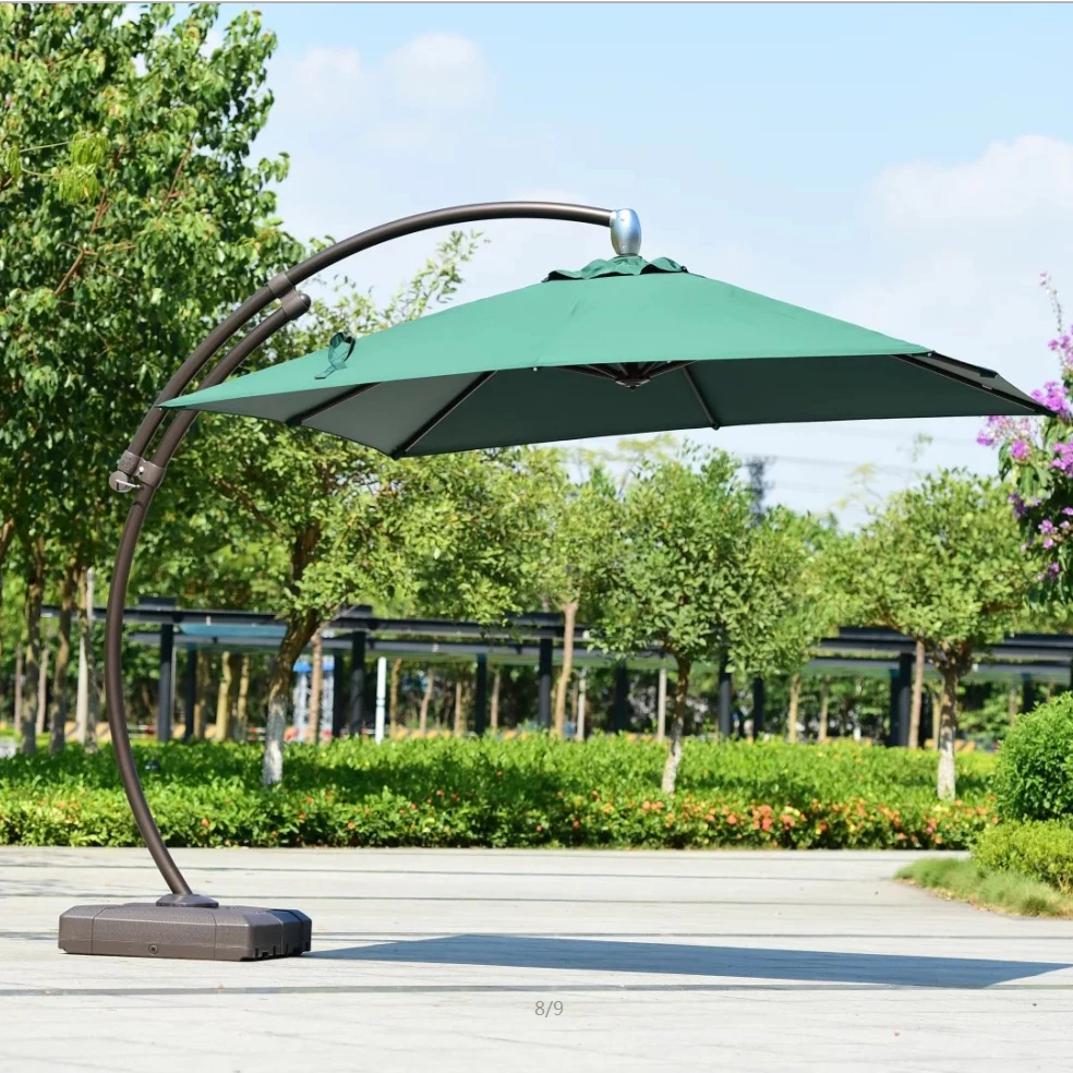 Elegant Fashion Outdoor High End Side Pole Umbrella,Hotel Swimming Pool Round Roma Buy