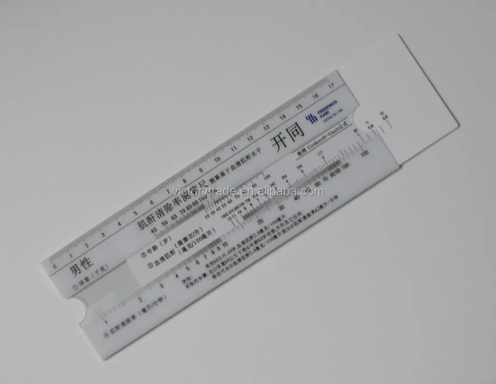 Creatinine Clearance Ruler