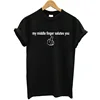 Wholesale Man Clothes Top Quality Custom T Shirt Printing Private Label Apparel My Middle Finger Salutes You Funny Tee