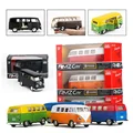 Boxed five inch alloy car model Volkswagen T1 bus Matte matte Open the door back to