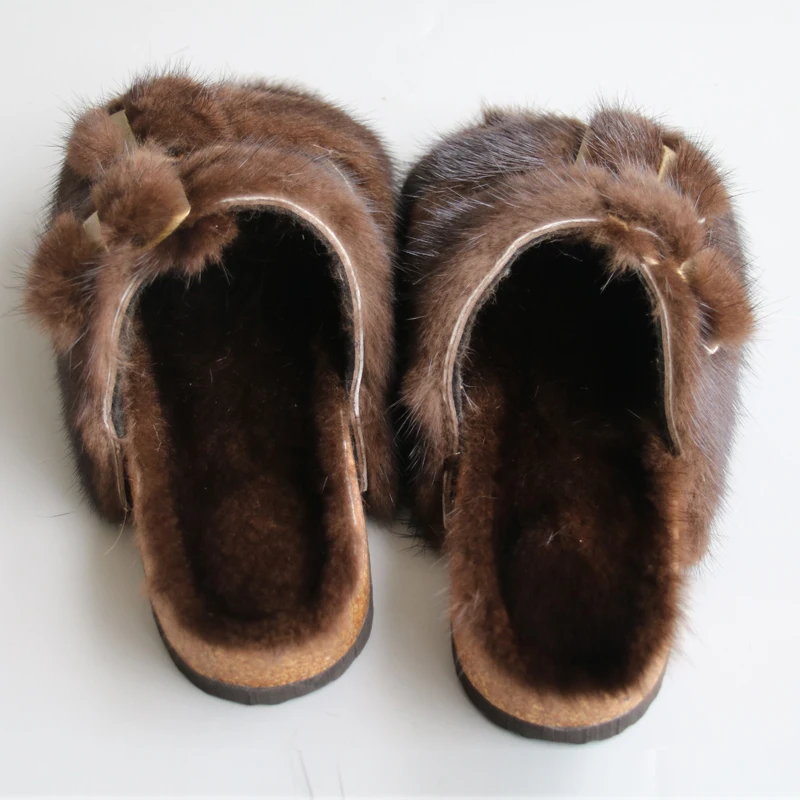 Top Genuine Mink Fur Slippers Luxury Fur Shoes Handmade Fur Fashion ...