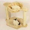 wholesale Sisal wooden cat scratcher tower cat tree house cat climbing house bed