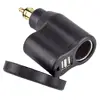 12-24V 3.3A Motorcycle Dual USB Charger Power Adapter Cigarette Lighter Socket for Hella DIN Plug