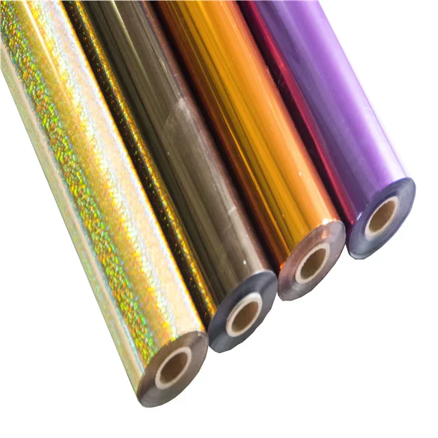 Rainbow Plain Silver Holographic Cold Stamping Foil Papers For Paper