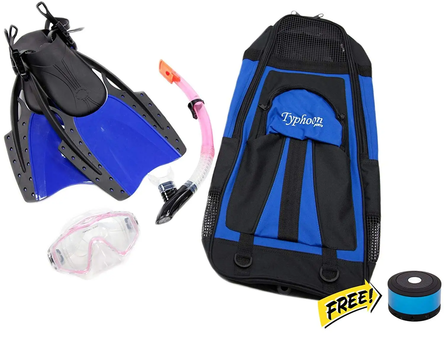 Typhoon Sports Deluxe Snorkeling Bag Backpack For fins Masks Snorkels 
