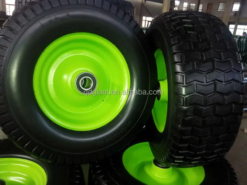 16" pu foam wheels with plastic rim 6.50-8