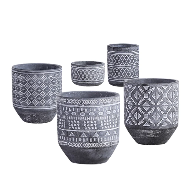 Wholesale Modern Garden Pots Indoor Outdoor Concrete Cement Planter Pot Flower Plant Pot With Painted Accents Buy Concrete Pot Cement Planter Pot Garden Pots Product On Alibaba Com