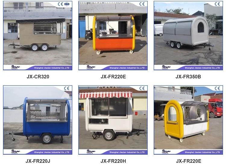 JX-CR180 Shanghai Jiexian coffee kiosk indoor cart mobile food carts for coffee for donuts for sale