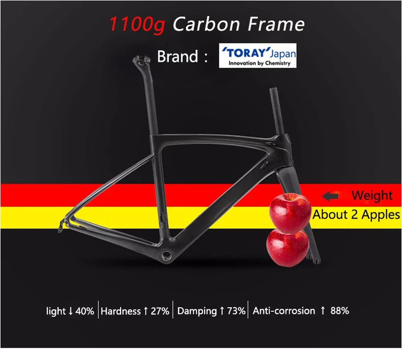 700C 22 speed full carbon road bike Curved-Handle Cycling Damping Endurance Colorful Biotechnological cyclist