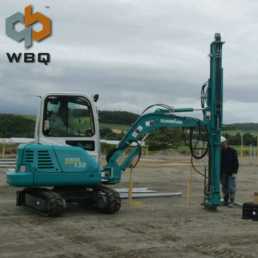 Japan Hydraulic Excavator Post Driver For Solar Ground Screw Pile Buy