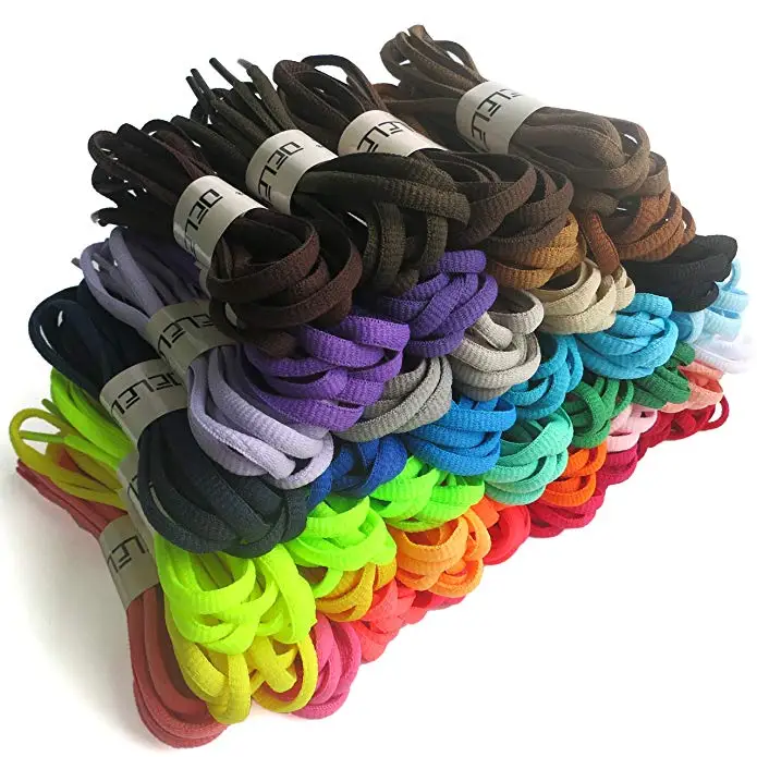 Gradient Rainbow Shoelaces Fashion Colorful British Style Shoestring ...