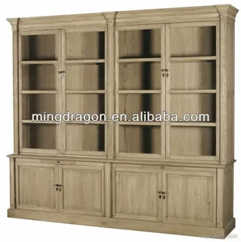Antique Rustic Style Recycled Oak Wood Natual Bookshelf Antique Rustic Style Recycled Oak Wood Natual Bookshelf