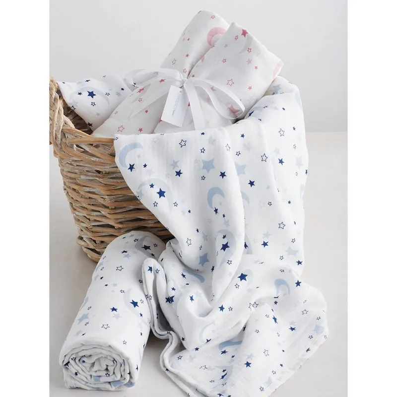 swaddle 100% bamboo baby blanket muslin blankets with customized