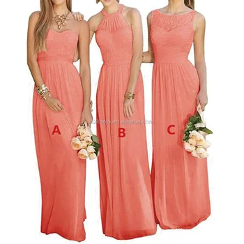 Coral Colored Bridesmaid Dresses