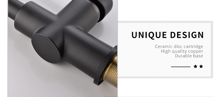 FAPULLY High quality Brass black faucets mixer taps single handle kitchen sink faucet