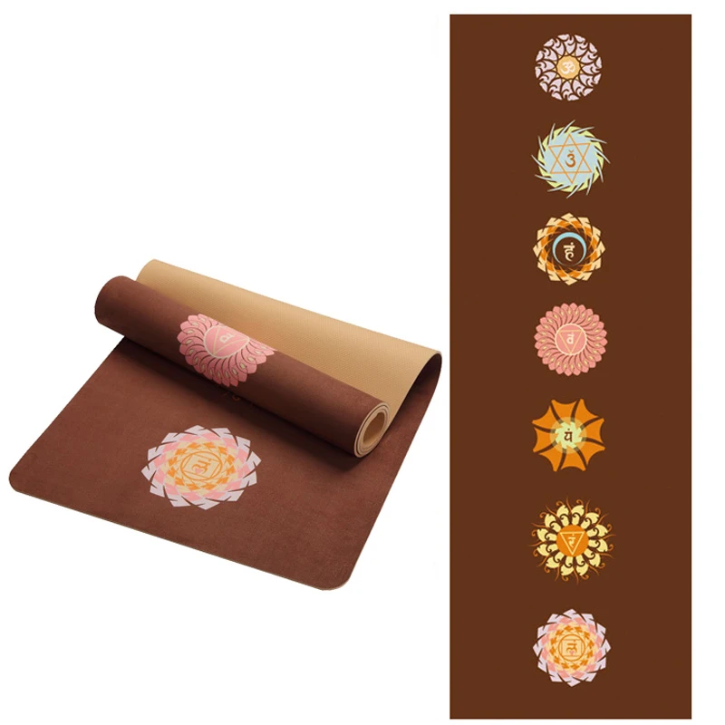 Yoga Mat Print Rubber 100% Natural with Rope Yoga & Pilate Custom