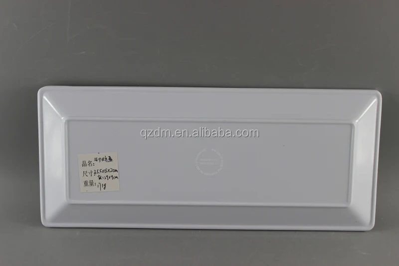 White Melamine Square Tray Plastic Rectangle Tray Tableware