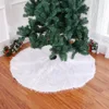 White Plush Christmas Tree Skirts Fur Carpet Merry Christmas Decoration for Home Tree Skirts New Year Diameter 90cm