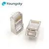 RJ-45 Cat 5e 8 Pins FTP Cat-5e Internet Cable STP Plug for Ethernet Connection