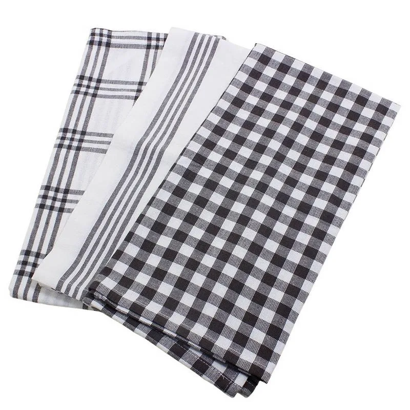 Black And White Check 100 Cotton Dish Towel Tea Towel Kitchen Towels Buy Wholesale Cotton