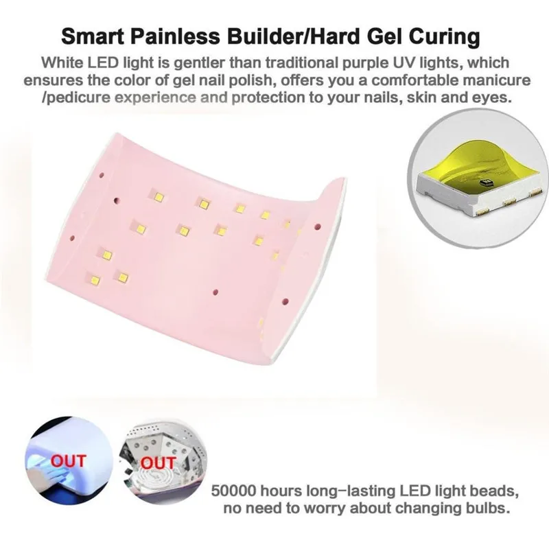 Private label SUNUV SUN9C 24W UV Lamp LED Nail Dryer Curing Machine Nail lamp with Timer setting