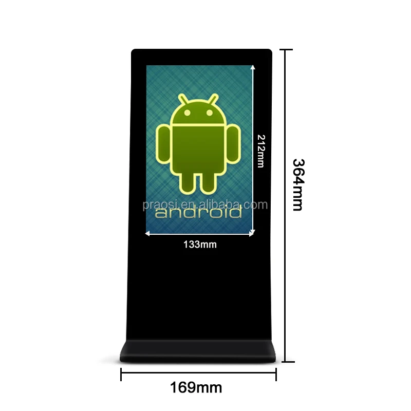 Retail Store Restaurant Table Battery Powered Vertical Lcd Advertising Display 10.1 Inch Wifi