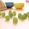 bulk high quality children loved multicolor soft chewy sweets snacks green apple fruity flavor matte jelly gummy candy