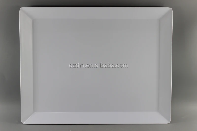 White Melamine Holder Plastic Square Tray Tableware